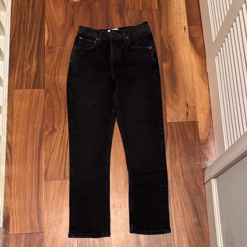 Black Agolde Button Up Jeans